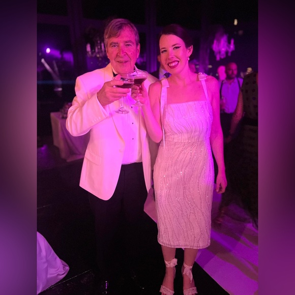 White, sequined ML by Monique Lhuillier party dress - Picture 1 of 7